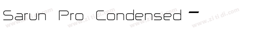 Sarun Pro Condensed字体转换